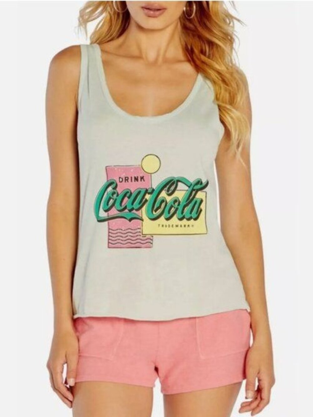 Wildfox Lyla Drink Coke Cotton Graphic Tank - L